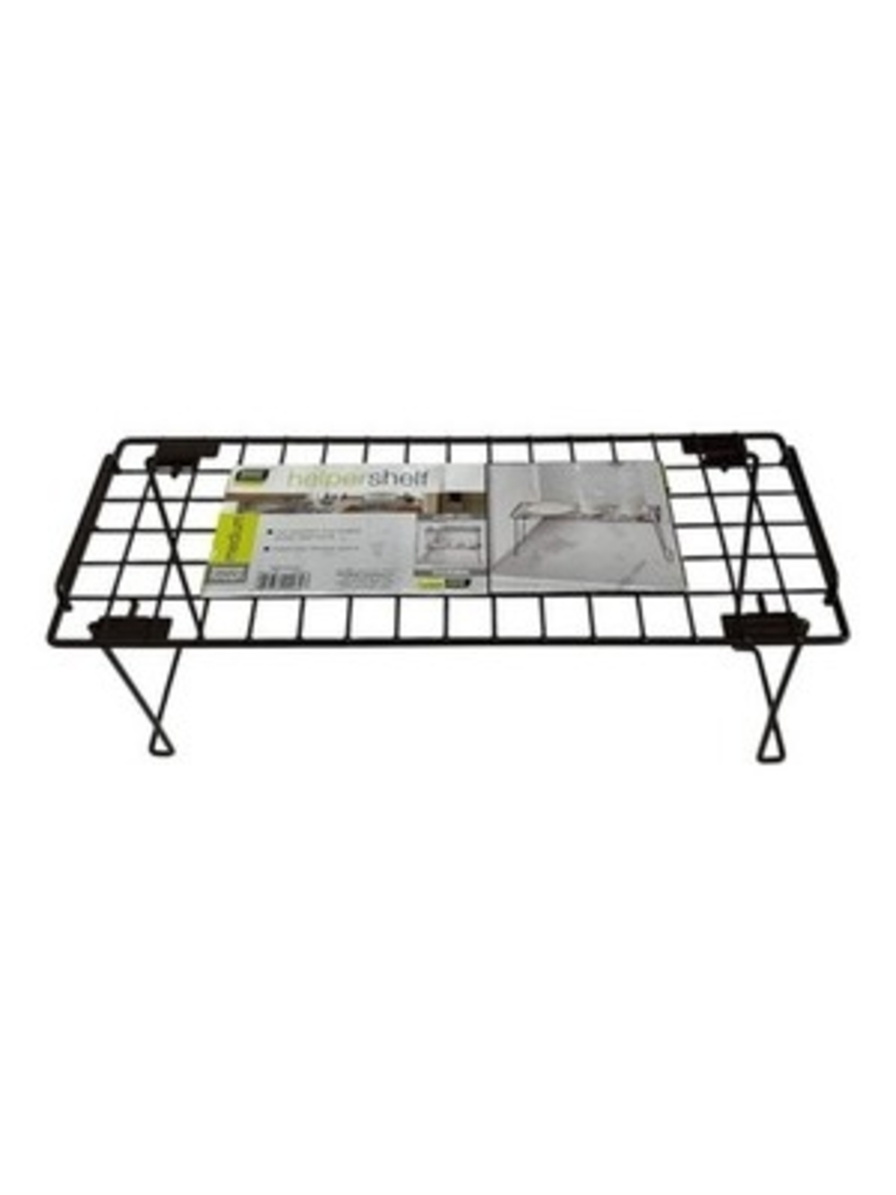 Smart Design Helper Shelf Medium Brown Finish Stackable Wire Rack New - Picture 2 of 3
